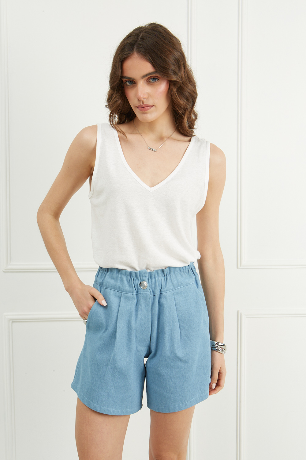 26zm8736 Shorts denim blue - Image 1