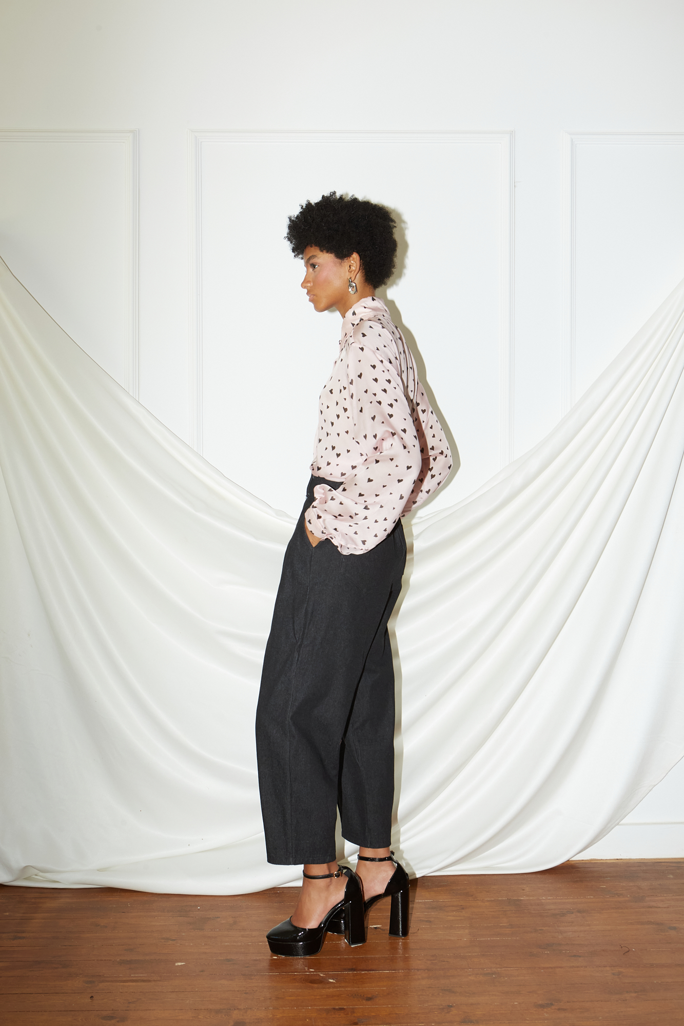 FRAG2343 Παντελόνι mom fit black jeans - Image 1